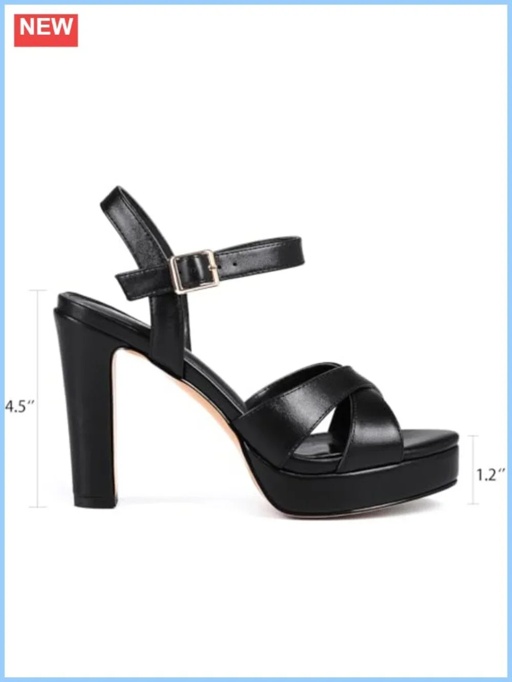 Women's Chunky Heel Platform Sandals Ankle Strap Wedge Heels